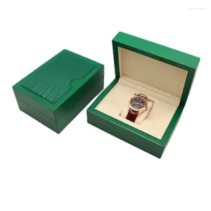 Boîtes de montres Fabricant Boîte-cadeau Green haut de gamme Green Clamber Clat Wood Men Affichage de rangement Packaging Wholesale