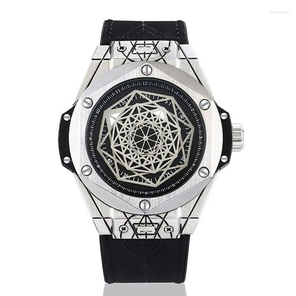 Boîtes à montres pour hommes, personnalité, grand cadran, concept, Quartz, Non mécanique, étanche, étudiant