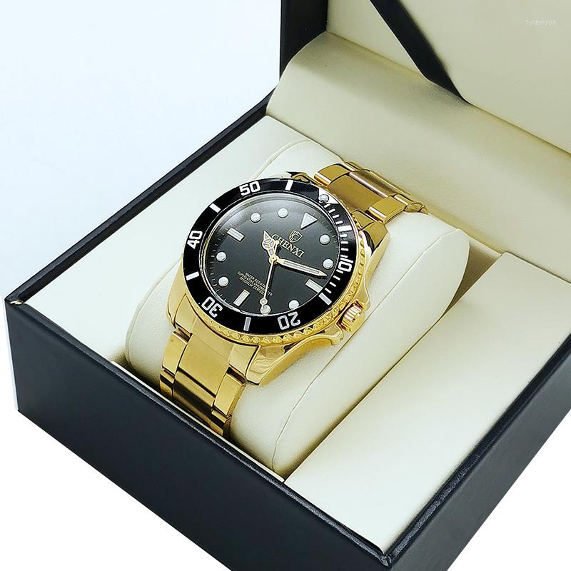 Watch Boxes Men And Women Couple Trend Domineering Water Ghost Gold Waterproof Quartz Non-mechanical