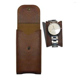 Boîtes à montres pochette en cuir PU pour montres organisateur étui de voyage 14X7 3 Cm