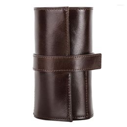 Boîtes à montres Roll Storage Case Travel Leather Organizer Jewelry Holder Box