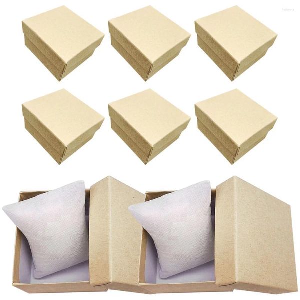 Boîtes de montres boîtier à fente unique Kraft Paper Box Rangement pour l'organisation avec un couvercle décoratif