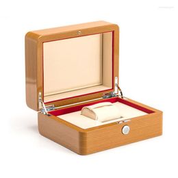 Cajas de reloj Caja de alta calidad de madera maciza Ceniza Gran marca Almacenamiento Boutique Empaquetado Exhibición de regalo