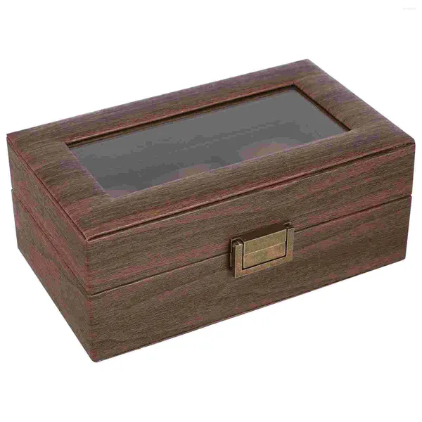 Cajas de reloj Caja de almacenamiento Caja contenedor Cajón de madera Organizador Joyería Hombre Pulseras para hombre