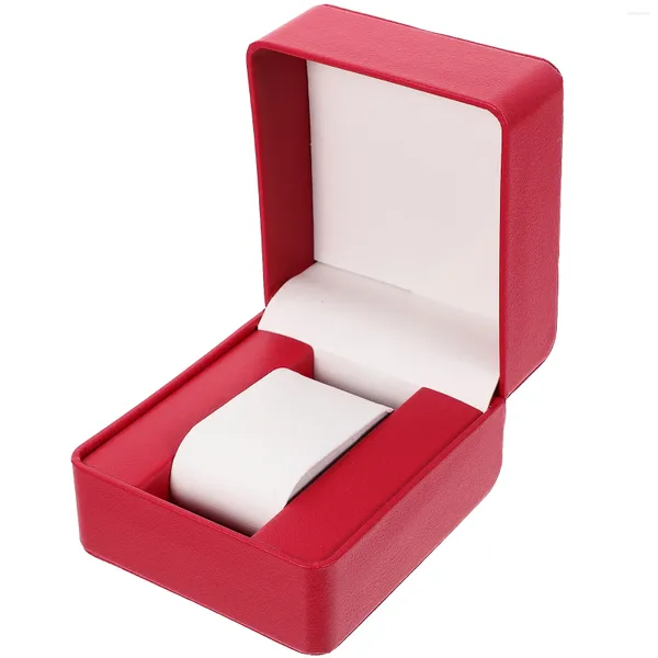 Cajas para relojes, caja de almacenamiento, estuche de exposición, contenedor para joyas, pulsera de cadena de mano, embalaje portátil de Pu, caja de reloj de viaje