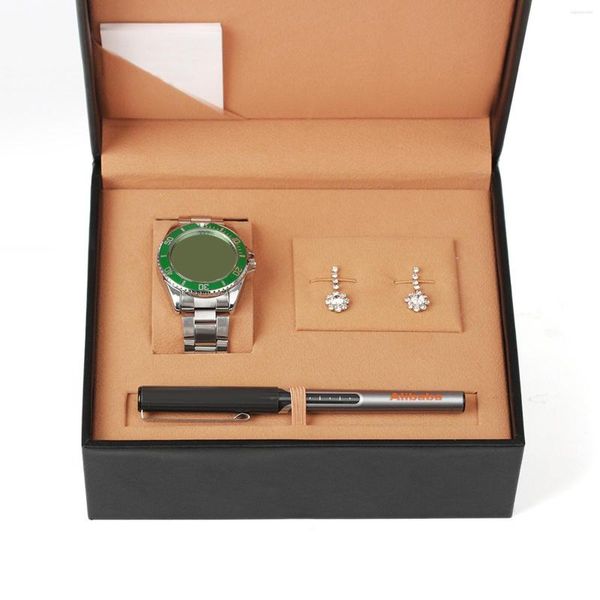 Boîtes de montre Boîte de rangement Conteneur portable Bracelet Présentoir Boîte à bijoux pour filles Femmes Boucles d'oreilles Chambre Salon