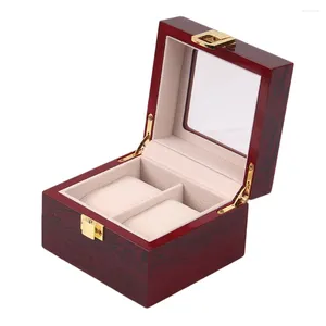 Horlogedozen Twee Box Vierkante Horloges Display Opbergdoos Rits Collector Armband Ketting Sieraden Organizer Voor Houder