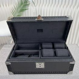 Mira las cajas Vintage Box Designer Organizador de exhibición de lujo Organizador de joyas de vidrio Accesorios de relojes 38 cm*16 cm*19cm