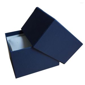 Boîtes de montres bijoux en papier bleu en gros avec oreiller un boîtier simple de logo personnalisé Promotion Promotion d'emballage chinois usine