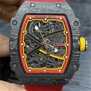 Bekijk Carbon Tourbillon Rm6702 Staal met logo Originele doos Mechanisch horloge Datum Heren Zwitserse designer sportserie Automatisch