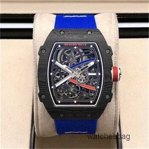 Horloge Carbon Tourbillon Rm6702 Staal met logo Originele doos Automatisch mechanisch Zwitserse serie Lichte Franse beperkte editie