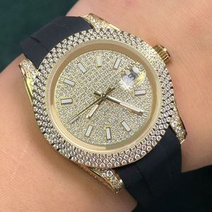 Boîtier de montre avec diamant hommes montres mécaniques automatiques 40mm étanche saphir femmes montres lumineuses Montre de Luxe