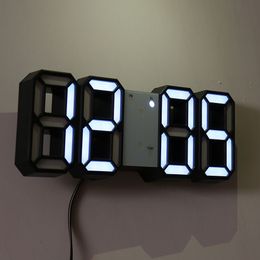 Horloge klok 3D LED digitale moderne design woonkamer decor tafel alarm nachtlampje lichtgevende desktop