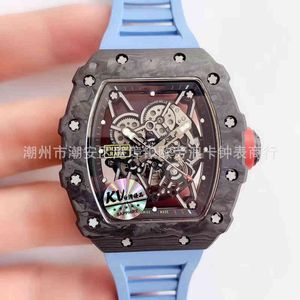 Horloge Datum Luxe Mens Mechanisch Horloge Zhifa Rm35-02 Carbon Fiber Case Kv Fabriek Nptp Zwitsers Uurwerk Horloges