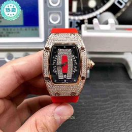 Reloj Fecha Relojes de lujo para hombre Mecánico Richa m Diamond Automático Hombre Silicona Marca suiza Diseñador Reloj de pulsera deportivo Qish
