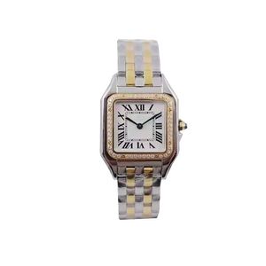 Horloge Designer Zakelijk Art Deco Dames Dames Automatisch Roestvrij Staal Saffierglas Panthere Medium Model Quartz Montre De Luxe