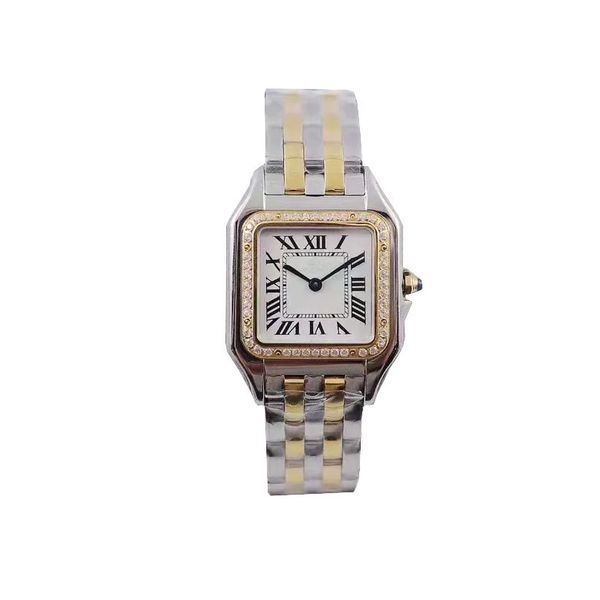 Montre Designer Business Art Déco Femmes Dames Automatique En Acier Inoxydable Verre Saphir Panthere Moyen Modèle Quartz Montre De Luxe