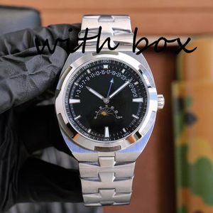 Horloge designer horloge automatisch mechanisch herenhorloge 42 mm volledig roestvrij staal siliconenstrip saffier lichtgevend horloge 2 kleine/3 kleine wijzerplaat Vc-beweging montre de luxe