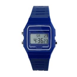 Surveillez les hommes Digtal Silicone Rubber Strap Vintage Digital Watch Boys Girls Mens265V