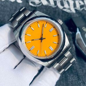 Kijk uit voor heren 41 36mm Dial Business Clock Roestvrij staalriem zelfopvallend waterdichte polshorloge promotiegeschenk voor vrouwen Montres de Luxe