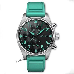 Horloge voor heren Automatische ontwerper Hoge kwaliteit multifunctioneel quartz uurwerk Tijdcodehorloge Pilotenhorloges met roestvrijstalen armband