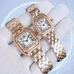 montre pour femmes de qualité supérieure importations suisses montres de mouvement 22mm 27mm cadran carré en chiffres romains montre de luxe moissanite montre en acier inoxydable 904L étanche avec boîte