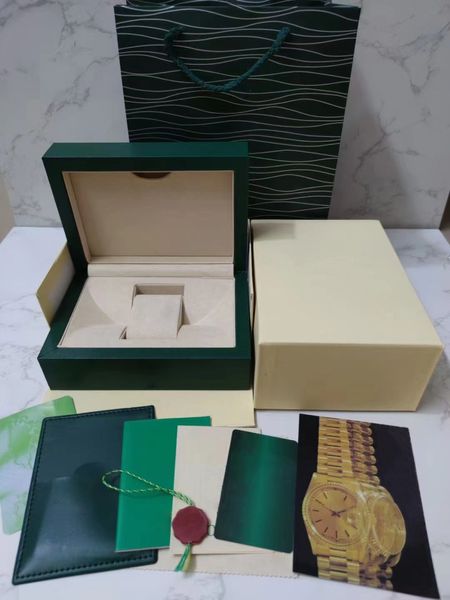 Caja de presentación de caja de regalo para reloj con logotipo Almacenamiento de reloj de alta calidad con papeles y bolso de mano, todo configurado