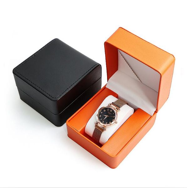 Boîte-cadeau de montre mallette de rangement de montre portable avec oreiller amovible boîtes d'affichage de montre-bracelet bijoux cadeaux emballage