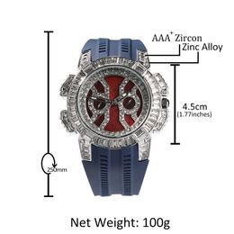 Reloj Gumeng nuevo reloj para hombre hip hop cinta color caja reloj de cuarzo moda conjunto de diamantes reloj de esfera grande