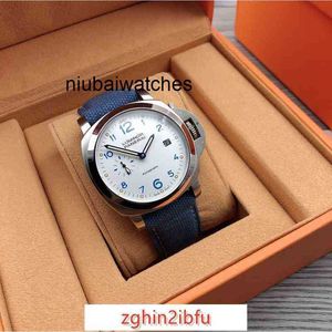 Reloj de alta calidad para hombre, objeto de diseñador, serie Due, superficie blanca, 42 mm, mecánico, CR6J