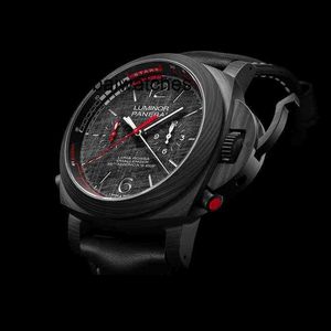Reloj de alta calidad para hombre Serie de diseñador Fibra de carbono Mecánico Contador volador Cronógrafo 4q1y
