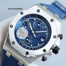 Reloj Aps de alta calidad Relojes para hombre de lujo Reloj AP Offshore Royal Oak Cronógrafo Menwatch 6TQ1 Orologio Automático Mecánico Supercolen Cal3126 Correa de caucho Uhr