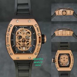 Reloj de alta calidad para hombre, reloj mecánico de diseñador, reloj de mano de lujo RM para hombre, Super Premium, grado AAA, negro, oro Ross