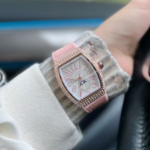 Regarder des femmes de haute qualité Regarder Automatic Mécanique Quartz Watch 39.8 mm Diamond Calendar Watch Rubber Strip Imperproof Montre de Luxe Lady Watches