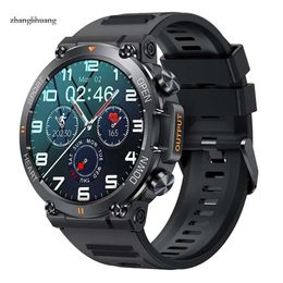 Regardez K56Pro Smart Men Fiess Tracker Bluetooth Call Smartwatch Sport Modes Carefre Cate Rate Pressure Montorat pour Android iOS Watch