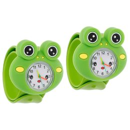 Montre enfants en forme de grenouille bandes de gifle jouet Bracelet cadeau pour enfants pour sangle Quartz jouets 240113