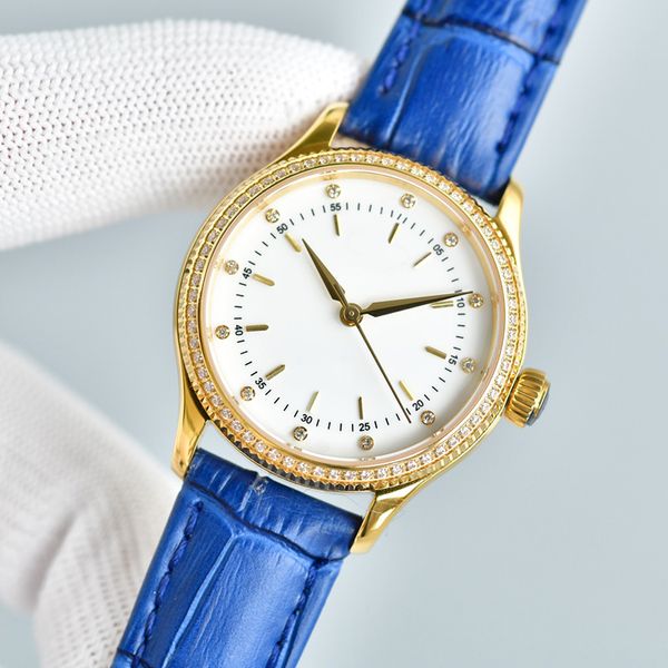 Reloj para mujer Reloj mecánico automático Correa de cuero Relojes de regalo Reloj de pulsera de moda Diseño Montre de luxe 32 mm