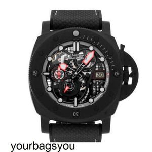 Reloj de lujo Panerais Luminor Diseñador para hombre Sumergible Auto 47 mm Correa Carbotech Fecha Pam 1240 Relojes de pulsera impermeables de acero inoxidable completo de alta calidad