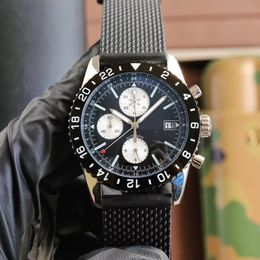 Watch Man Designer Watch Automatic Quartz Movement Watchs 43mm Hardlex Imperproof Chronograph Watch Stand Montre de Luxe Sports Causal Watch