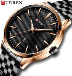 Watch Man New Curren Brand Watches Fashion Business Wrist Wrist avec une date d'auto en acier inoxydable Men039 STYLE CASSOCALAGE RELOJ29640358