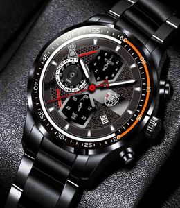 Regarder Men 2022 Fashion Men Sport Watch Luxury Men Busins Stainls Steel Quartz Luminous Clock Date Man Casual Leather7769415