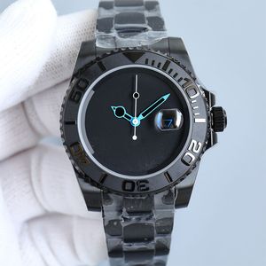horloge heren designer luxe horloges 40 mm automatisch mechanisch 2836 uurwerk houtskool zwart relojes waterdicht roestvrijstalen band zakelijk polshorloge