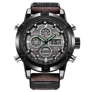 Horloge Heren Stof Riem Sporthorloges Design Steel Watch Back Heren Merk Horloges Waterdicht