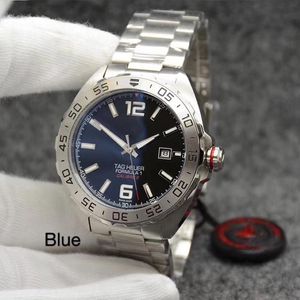 Reloj para hombre, venta tipo negocio, 44mm, movimiento mecánico resistente al agua, correa de acero, 297W