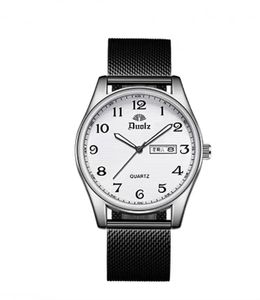 Montre, Hommes, Simple, Mouvement à quartz, Rond, Bande dure, Boîtier en acier fin, Veilleuse, Verre, Mode, Élégance, Romance, Semaine, Calendrier