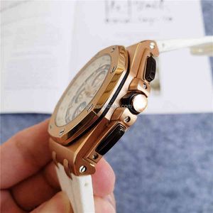 Bekijk mannen Tourbillon JF Clock Fashion Rose Gold Sport Diving ATM Waterdicht Vintage ES