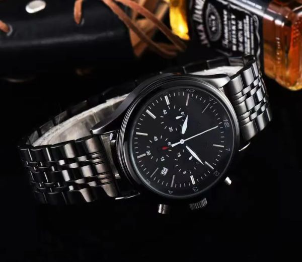 Relojes para hombres de 40 mm Relojes mecánicos automáticos Calidad Diseñador de correa negra Triple Bisel