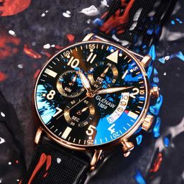 Horloge Heren Zwart Technologie Cool Echt Merk Heren Waterdicht Horloge Student Koreaanse Mode Trend Quartz Horloge Heren