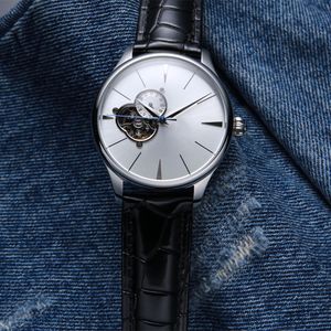 Horloge Heren Designer Horloges Tourbillon Automatisch mechanisch uurwerk Hoge kwaliteit horloge Glas Kristal Lederen band Waterdicht 42 mm Montre De Luxe