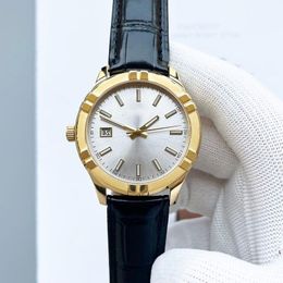 Horloge heren roestvrij automatisch mechanisch dameshorloge ontwerp horloge 40 mm staal lederen zakelijk horloge waterdicht saffierhorloges van haar